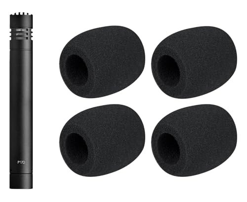 SOULWIT 4Pcs Pop Filter for AKG P170 Pencil Condenser - Black