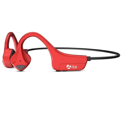 Bone Conduction Headphones Bluetooth5.0 Wireless Headset Open Ear SweatProof Sports Headphones for Workouts Running Walking Cycling Fitness Fishing Yoga-Yellow - color: Red