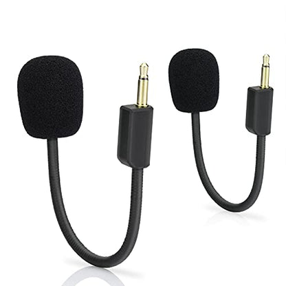 LEFXMOPHY 2-Pack Blackshark V2 Mic Replacement for Razer BlackShark V2 and V2 Pro Gaming Headset 3.5mm Detachable Game Boom Microphone on PC Xbox PS4 PS5 - color: Black Standard 2-Pack