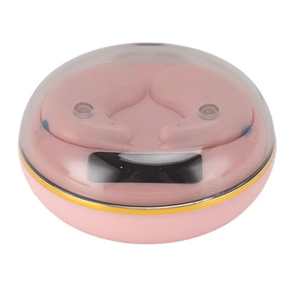 Yunseity Mini Bluetooth Earbuds, in Ear Stereo Earphones with Digital Display Charging Case, Mini for Sleep Work Music (Rose) - color: Rose