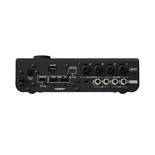 Yamaha URX44V 6-In / 4-Out Dual USB-C Audio/Video Interface With Touchscreen, Includes Cubase Al, WaveLab Cast, Basic FX Suite, and Steinberg Plus Software Bundle, Black URX44V B | Includes Touchscreen, Includes Cubase Al, WaveLab Cast, Basic FX Suite, an