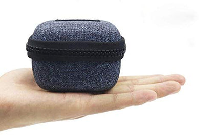 Mini Travel Carrying Cases Portable Protection Shockproof Case Hard Protective Case Impact Resistant USB Cable Organizer Sleeve Adapter Pocket Earphone Travel Wallet Pouch (Lighte Blue)