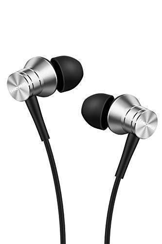 1MORE E1009-SV Piston Fit in-Ear Earphones Fashion Durable Headphones with 4 Color Options, Noise Isolation, Pure Sound, Phone Control with Mic for Smartphones/PC/Tablet, Silver - color: Silver