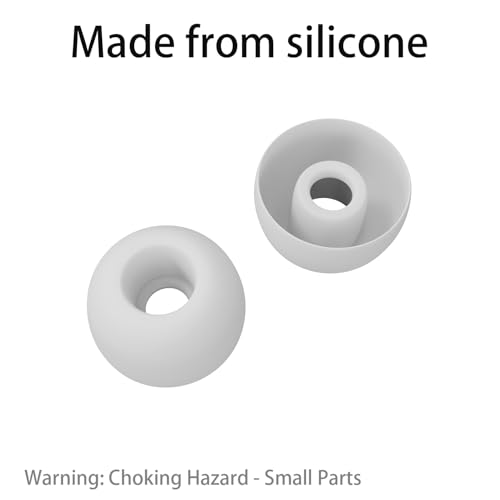 8 Pairs Replacement Silicone Ear Buds Tips Compatible with Razer, HUIFU, ISOtunes, SteelSeries, chalvh, 1more, HearSound, DefenderShield, Fits in Case, with 3-in-1 Cleaner Kit, XS/S/M/L - color: White