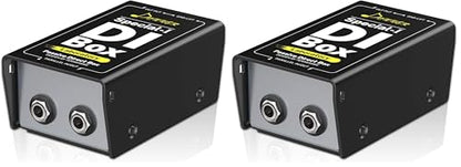 Donner Special-Ⅰ Professional High-Performance Passive DI-Box Unit Hum Eliminator 1/4" instrument Direct Box to balanced & unbalanced XLR (Pack of 2) - size: Compact (Pack of 2)