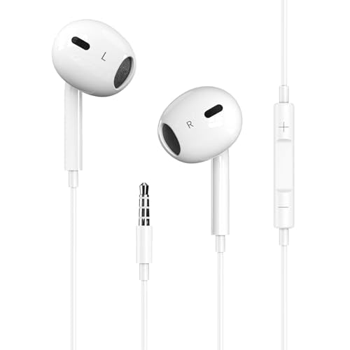 Wired iPhone Earbuds/Headphones/Earphones with 3.5mm for iPhone,iPad | [MFi Certified] with Mic, Volume Control Compatible with iPhone,iPad,iPod,Computer,MP3/4,Android Most 3.5mm Audio Devices