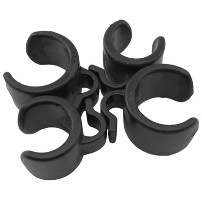 TAODAN 20/25mm Plastic Tripod Microphone Stand Cable Clip (10pcs) - Black