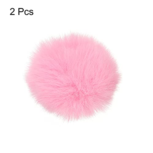 PATIKIL Furry 마이크 윈드스크린 8mm x 62mm 마이크 커버 윈드실드 실내 실외 마이크용 핑크 2팩 - color: 핑크, size: 8mm x 62mm