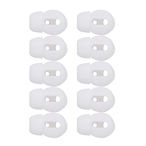 5 Pairs Anti-Slip Silicone Earbuds Cover Compatible with AirPods - color: White