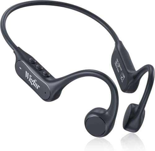 Wigfar Bone Conduction Headphones, Open Ear Headphones, Bluetooth 6.0 | Lightweight Sports Headphones for Running & Workouts, Clear Sound, 10H Playtime and IP54 Sweat Resistance for Daily Use