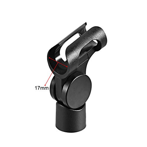 uxcell 4Pcs Universal Microphone Mic Clip Holder for 17mm Mic Stand Handheld 15mm Thread Dia