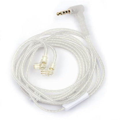 Linsoul 3.5mm Plug 2 Pin Detachable OFC Braided Cable for KZ ZS10 Pro Earphones (with Mic) | Recessed 2Pin Connector, OFC Braided Eord for In Ear Monitor, Audiophile Musician Use, w/ Mic