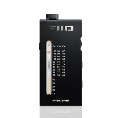 FiiO RR11 Portable HiFi FM Stereo Radio Receiver with Analog PVR Tuning, BASS+3D Sound Effects, 64MHz-108MHz (Black, Hi-Res Audio Certified) - color: Black