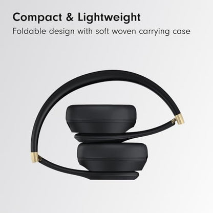 Beats Solo 4 - Wireless On-Ear Bluetooth Headphones, Up to 50-Hour Battery Life, Ultra-Lightweight Comfort, Powerful and Balanced Sound, Apple & Android Compatible - Black & Gold - color: Black & Gold, style: Standalone