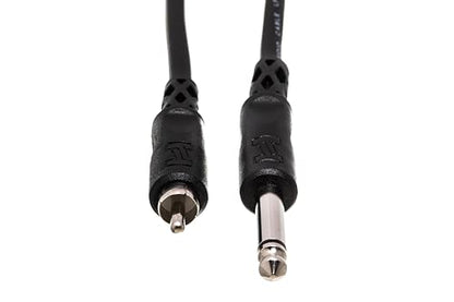 Hosa CPR-110 1/4 Inch TS to RCA Unbalanced Interconnect, 10 Feet - style: CPR-110 10 ft