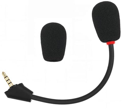Replacement Mic Compatible with HyperX Cloud Alpha Wireless Gaming Headset – Detachable Noise-Canceling Boom Microphone with LED Mute Indicator Light