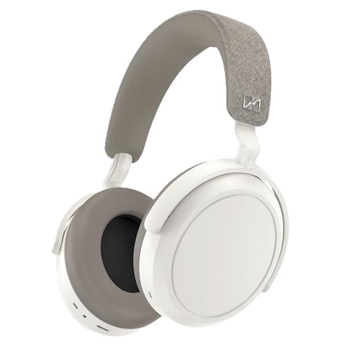 Sennheiser M4 Momentum 4 Headphones | Sennheiser Signature Sound, Adaptive Noise Cancellation Plus Transparency Mode, Up to 60-Hour Battery with Fast Charge - color: White