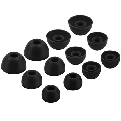 6 Pairs Replacement Silicone Ear Tips Compatible with Beats Studio Buds/Fit Pro/Studio Buds +, Silicone Earbuds Eartips Buds Cover Set for Beat Studio Buds (Black) - color: Black with Pen