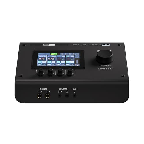 Yamaha URX44V 6-In / 4-Out Dual USB-C Audio/Video Interface With Touchscreen, Includes Cubase Al, WaveLab Cast, Basic FX Suite, and Steinberg Plus Software Bundle, Black URX44V B | Includes Touchscreen, Includes Cubase Al, WaveLab Cast, Basic FX Suite, an