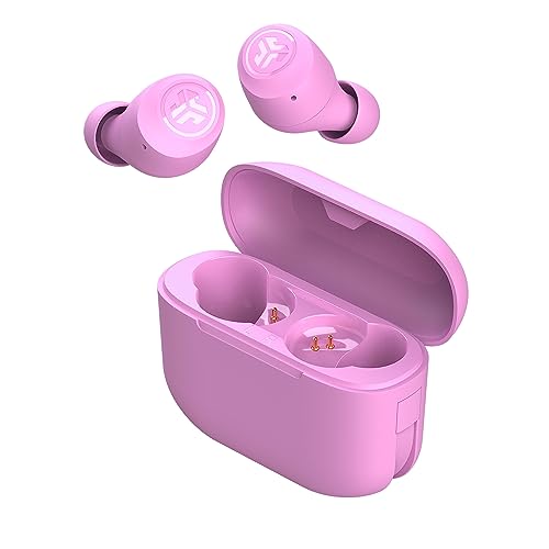 JLab Go Air Pop True Wireless Earbuds, in Ear Headphones, Bluetooth Earphones, Ear Buds with 32H Playtime, Bluetooth Earbuds with Microphone, USB Charging Case, Dual Connect, EQ3 Sound, Pink | Wireless Earbuds with Charging Box, Wireless Bluetooth Headpho