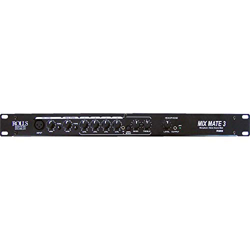 Rolls RM69 MixMate 3-6-Channel Stereo Line/Microphone Mixer with (2) XLR-XLR Cable Bundle