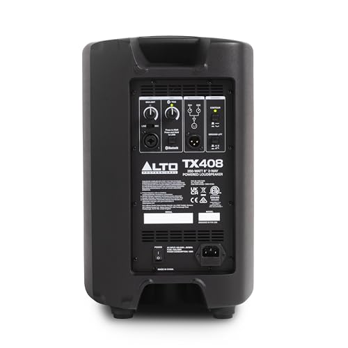 Alto TX408 350W 8" Powered PA Speaker | TWS Bluetooth, 2-Channel Mixer, and Monitor Mode for Bands, DJs, Rehearsals, and Venues - size: 8" PA Speaker