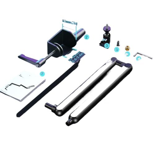 Compatible for FIFINE AM8 BM88 K688 Mic Arm Stand | Low profile design, cable management, fits AM8 BM88 K688, desk mount, sturdy metal(Black) - color: Black