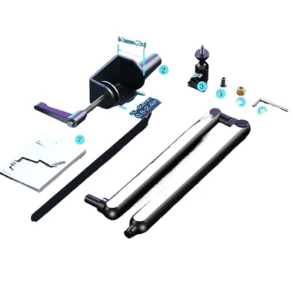 Compatible for FIFINE AM8 BM88 K688 Mic Arm Stand | Low profile design, cable management, fits AM8 BM88 K688, desk mount, sturdy metal(Black) - color: Black