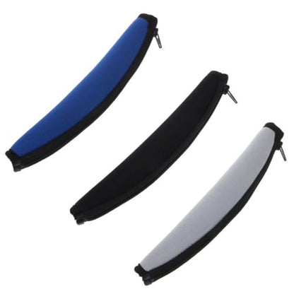 Headphones Headband Cover for QC15 QC2 QC35 QC25 Headset Headband Cushion Pads Bumper Cover Zipper Replacement (Black) - color: Black