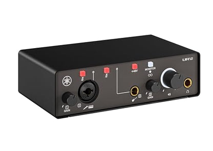 Yamaha 2-in/2-out USB-C Audio Interface with 24-bit/192kHz Support, 1 Combo/1 TRS inputs, Direct Monitoring, Loopback, and Steinberg Software Suite, Black UR12MK3 B - color: Black, style: UR12MK3