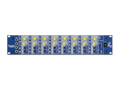 Focusrite ISA828 MkII Heritage 8-channel rackmount mic preamp with with variable impedance selector and four instrument inputs | 8 ISA Transformer Mic Preamps, Lundahl LL1538, 4 Instrument Inputs, 8 Line Inputs, Switchable Impedance, Inserts, HPF - style:
