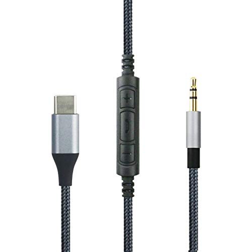 NewFantasia USB C to 2.5mm Audio Cable Compatible with Bose 700, QuietComfort, Ultra QC35 QC35ii QC45 Headphone, Remote Volume Mic Compatible with iPhone 15/16/Plus/Pro/iPad 4.2ft