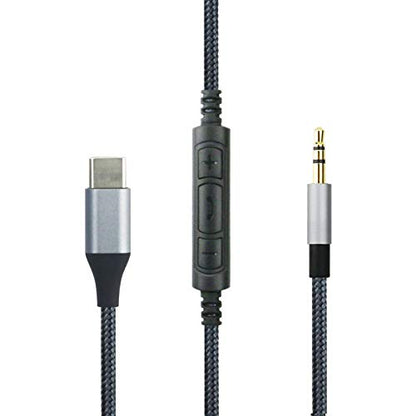 NewFantasia USB C to 2.5mm Audio Cable Compatible with Bose 700, QuietComfort, Ultra QC35 QC35ii QC45 Headphone, Remote Volume Mic Compatible with iPhone 15/16/Plus/Pro/iPad 4.2ft