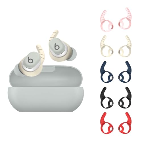Ear Hooks for Beats Solo Buds, 5 Pairs Ear Hook Compatiable with Beats Solo Bud 2024 Silicone Accessories Anti-Slip Ear Covers Holder [Not Fit in The Charging Case](Multicolor)