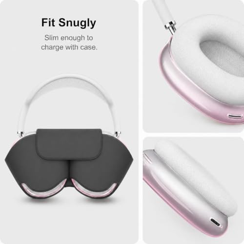 MOLOPPO Case Cover for AirPods Max 2/1 (2026/2024/2020), Gradient Pink | Soft TPU Skin, Anti-Scratch, Transparent, Ultra Protective, Gradient Pink - color: D-Gradient Pink