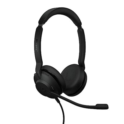 Jabra Evolve2 30 SE (2025 Version) Wired Dual-Ear USB Headset, Black | Dual-Ear Headset with Microphone, USB-A and USB-C Cable, Ideal Computer Headset, Works with Online Meeting Platforms - color: Black, style: All Platforms