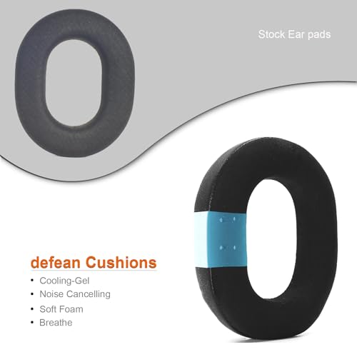Defean Cooling Gel Earpads for Razer BlackShark V3 Pro (Do Not V3 / V3X) | BlackShark V3 Pro Cooling Gel Earpads and Mic Foam (Do Not Fit Razer BlackShark V3 / V3X)High-Density Noise Isolation Foam