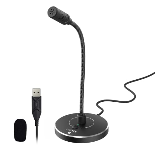 CMTECK USB Computer Microphone, Studio-Quality，Plug & Play for PC,Laptop - color: Dark Gray