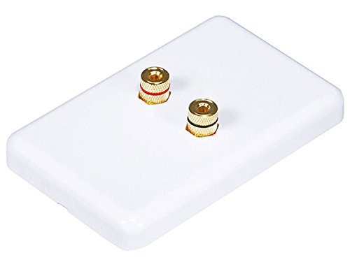 Monoprice 103639 Banana Binding Post Wall Plate for 1 Speaker - size: 1 Speaker, style: 1-Piece
