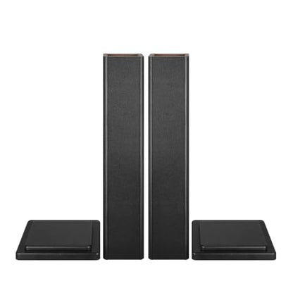 Universal Floor Black Speaker Stands, 22.64 Inch Surround Sound Stands Supports 150LB, Non-Slip Pads & Cable Ties, for Bookshelf Speaker,Satellite Speakers,Studio Monitors, Easy Installation
