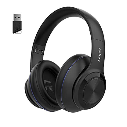 LETTON - Wireless Gaming Headset for PC, PS4, Nintendo Switch, Long Lasting Battery Up to 40 Hours, 7.1 Surround Sound, Memory Foam, Detachable Noise Cancelling Microphone with Mic Monitoring