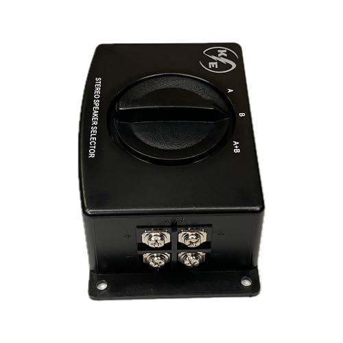 A/B A B A+B Stereo Speaker Selector Switch Switcher Combiner 2 Way Black Box
