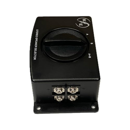 A/B A B A+B Stereo Speaker Selector Switch Switcher Combiner 2 Way Black Box