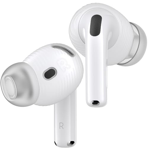 Gcioii 3 Pairs Ear Tips for AirPods 5/4 Noise Cancelling Earbuds Cover [Added Storage Pouch] Anti-Slip Accessories Compatible with AirPods 5 (2026) & AirPods 4 (2024),Translucent