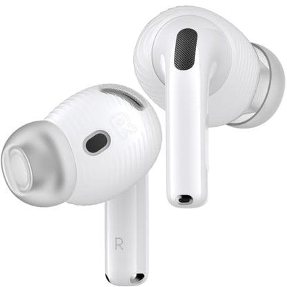 Gcioii 3 Pairs Ear Tips for AirPods 5/4 Noise Cancelling Earbuds Cover [Added Storage Pouch] Anti-Slip Accessories Compatible with AirPods 5 (2026) & AirPods 4 (2024),Translucent