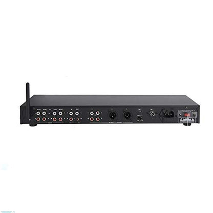 Pyle Rack Mount Studio Pre-Amplifier - Audio Receiver System w/ Digital LCD Display Bluetooth FM Radio Recording Mode Remote Control USB Flash or SD Card Reader Input and Output Jack - PPRE70BT