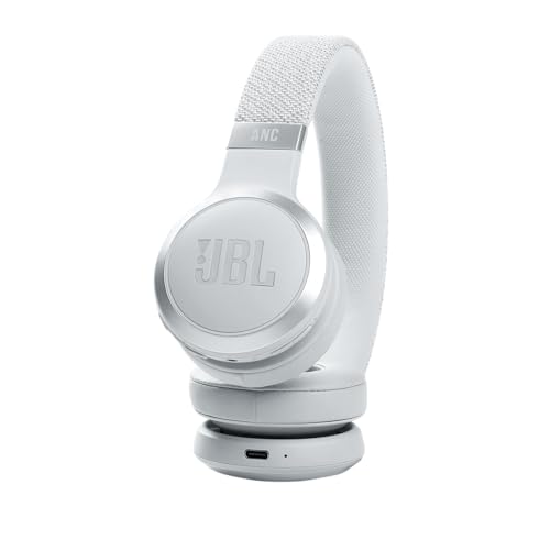 JBL Live 460NC - On-Ear Nc Headphones - White | JBL Signature Sound, Keep the noise out, or in You choose, Get help just by using your voice - color: White