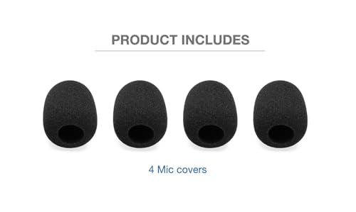 4 Pcs Mic Cover Compatible with Sennheiser HD 500 BAM Microphone, HMD300, HMD26, HME26, HMD27, HMDC27, HME27, HMD46, HME46, 556955 SPARE MICROPHONE BOOM, Replacement Foam Mic Windshields