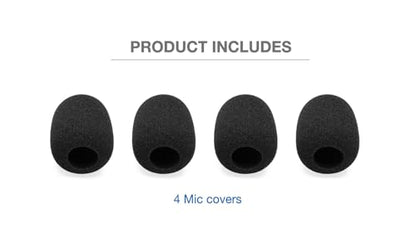 4 Pcs Mic Cover Compatible with Sennheiser HD 500 BAM Microphone, HMD300, HMD26, HME26, HMD27, HMDC27, HME27, HMD46, HME46, 556955 SPARE MICROPHONE BOOM, Replacement Foam Mic Windshields