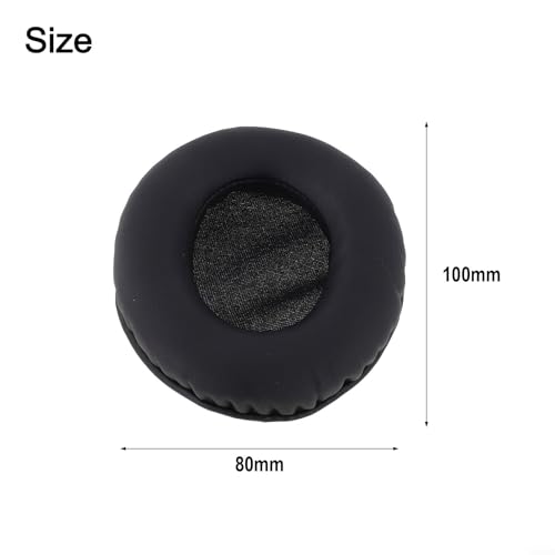 Ov-al Headphone Ear Pads Re-placement Sponge Leather Cushions for Enhanced Comfort and Durability, Soft Protein Leather U-pgrade Accessories Compatible with Various Headphone Models,(80 * 100) - color: 80*100